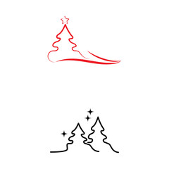 Christmas tree Logo Template vector symbol