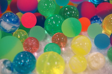 Rubber colorful shining toy ball