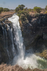 The smoke that thunders, View from the victoria falls, Zimbabwe, Africa