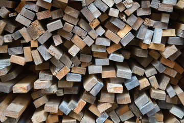 Colourful Pile of Timber Seen from End 6990-042