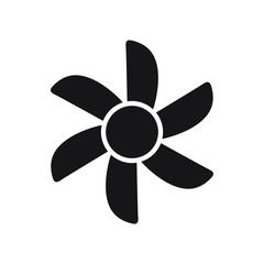 Obraz premium Cooling fan icons. Cool fans vector symbols, electrical air industry signs, electric wind climate industrial propellers with blades