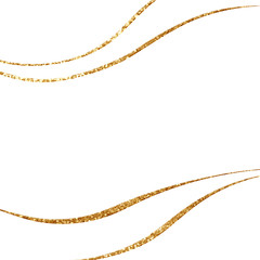 Golden glitter waves