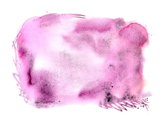 Abstract dusty pink background for your design. Watercolor background with granulation effect.