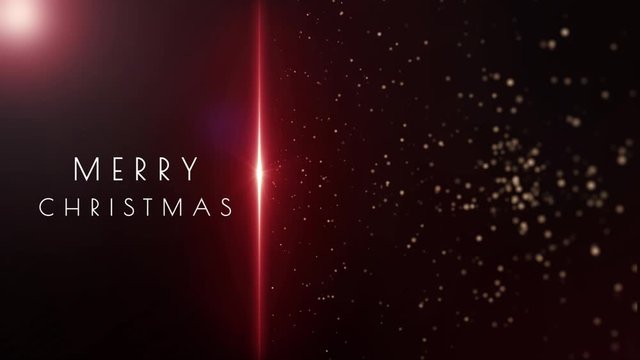 Merry Christmas animation in space environment