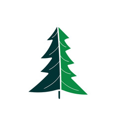 Obraz premium Stylized spruce tree. Colorful image for cards, poster, scrapbook design. Vector illustration
