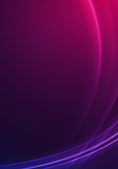 Dark abstract background with neon lines, glow.