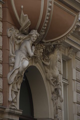 Sculptures in a building of Vienna