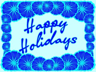 happy holiday.  the inscription in the frame