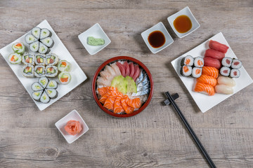 sushis et sashimis