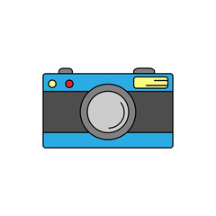 Camera flat icon. Vector illustration