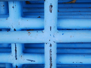 blue metal steel tube, old aluminum pipe background