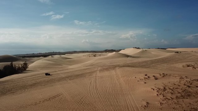 Aerial View of the deserts of Muine in Phan Thiet in Vietnam.