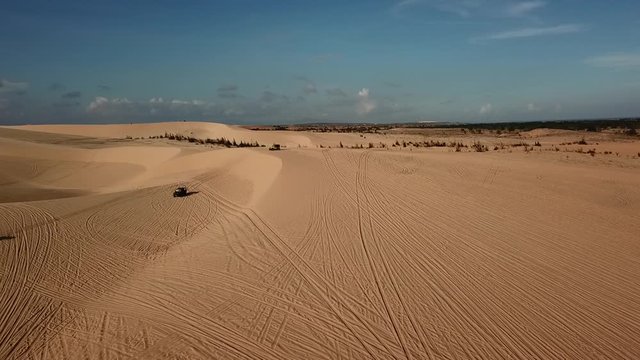Aerial View of the deserts of Muine in Phan Thiet in Vietnam.