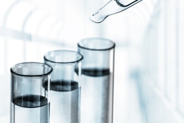 Science laboratory test tubes , laboratory equipment