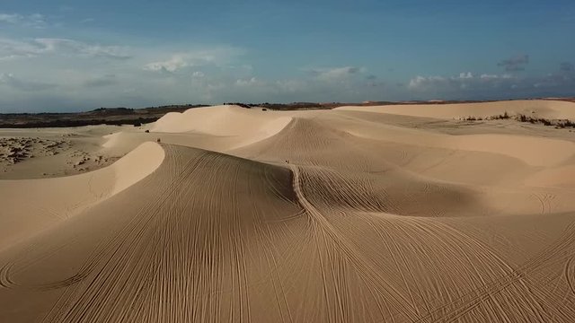 Aerial View of the deserts of Muine in Phan Thiet in Vietnam.