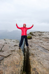 Cleft near Pulpit Rock (Preikestolen).