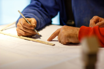 Planung, Bauplanung, Besprechung