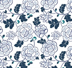 Colorful wedding card design, paisley floral pattern , India	