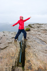 Obraz premium Cleft near Pulpit Rock (Preikestolen).