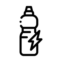 Energy Drink in Bottle Icon Vector. Outline Energy Drink in Bottle Sign. Isolated Contour Symbol Illustration