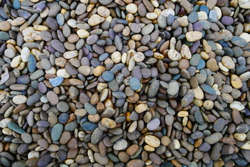 pebble beach stone background, smooth stone texture