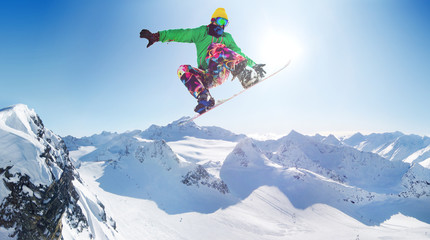   snowboarder on ski resort