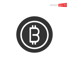 Bitcoin Icon Symbol Design Vector