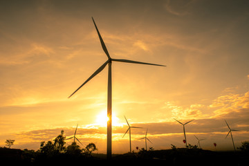 Wind turbines produce electricity, which is clean and environmentally friendly energy.