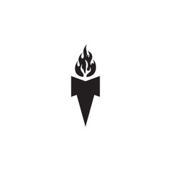 Torch icon logo design inspiration vector template