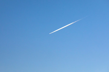 amazing airplane flying through blue ske