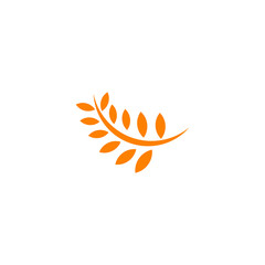 Wheat flour agriculture logo design vector template