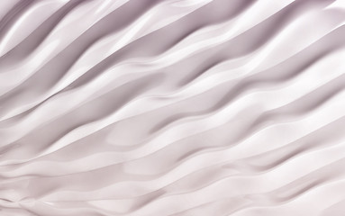 White wavy background color splash, elegant classy design. 3d render