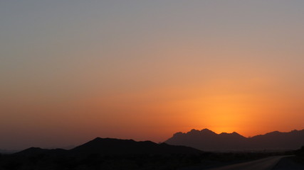 Obraz premium Sultanat Oman coucher de soleil