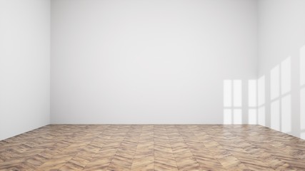 Empty design living room interior with beautiful view . 3D rendering