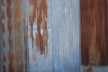 Obraz premium rusty metal plate background, dirty steel texture, zinc roof background