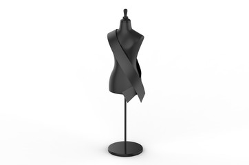 Blank sash template for event. 3d render illustration.