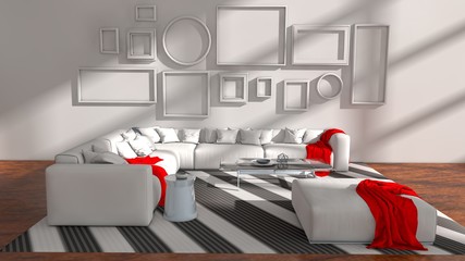 3D illustration of interior design
