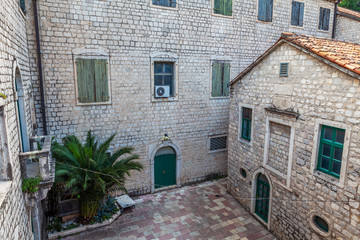 old houses in Montenegro Kotor, fortress