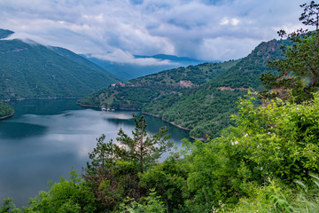 Fototapeta na wymiar Vacha dam, Mihalkovo, Bulgaria
