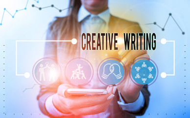 Handwriting text writing Creative Writing. Conceptual photo fiction or poetry which displays...