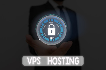 Word writing text Vps Hosting. Business photo showcasing mimics a dedicated server within a shared hosting environment