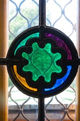 Detail of colorful Stained Glass
