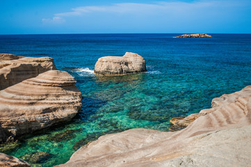 Kantarkasti (Sea Caves) is an amazing miracle of nature on the west coast of Cyprus.      
