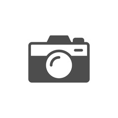 Camera glyph icon and photography concept