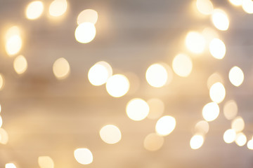 unfocused yellow festive Christmas lights