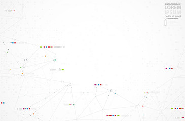 Wireframe background with plexus effect. Futuristic vector illustration.