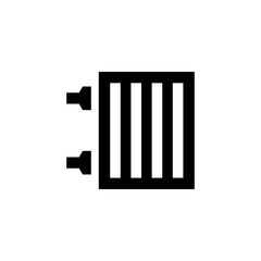 Heated towel rail glyph icon