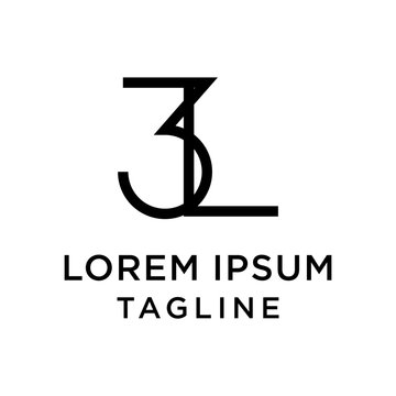 initial letter logo 3L, L3 logo template 