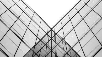 abstract of architecture of geometry at glass window.