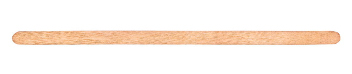 wooden stirrer coffee stick on an isolated white background